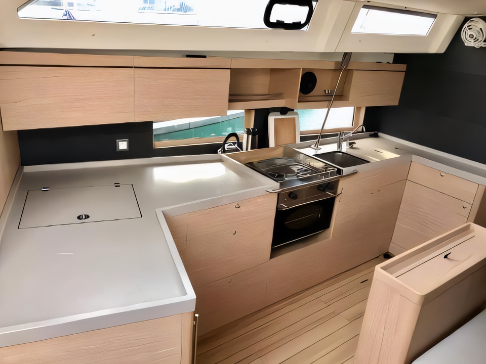 Interior of Oceanis 46.1 sail boat with 4 cabins Croatia yacht charter