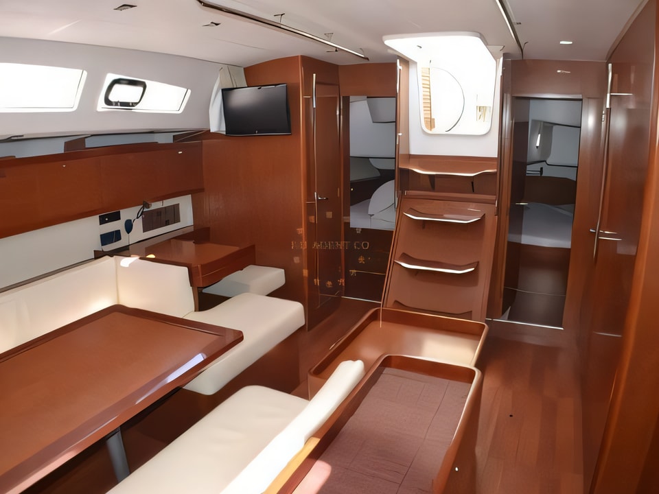 Interior of Oceanis 50 Familiy sail boat with 5 cabins Croatia yacht charter