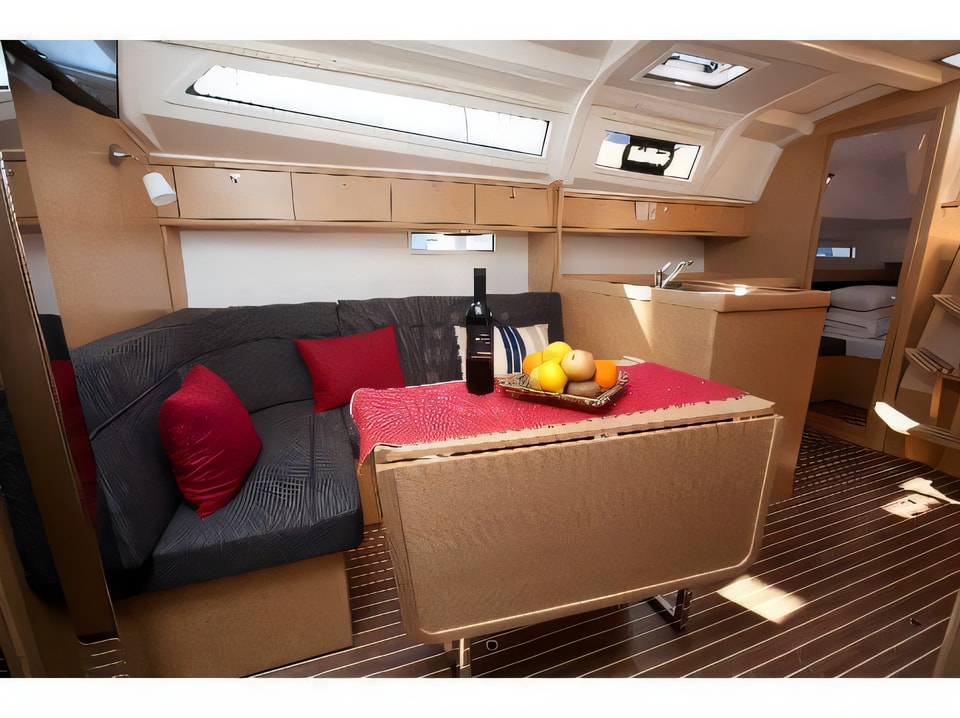 Exterior overview of Bavaria Cruiser 37 sail boat for charter from Zadar Marina in the Kornati sailing area Croatia