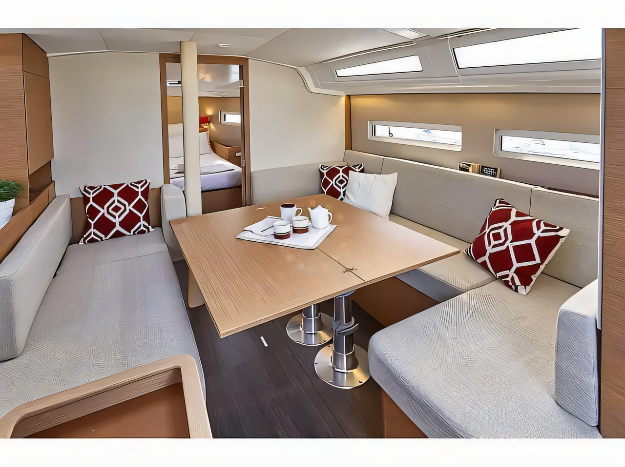 Sun Odyssey 410 yacht layout 3 cabins Croatia charter