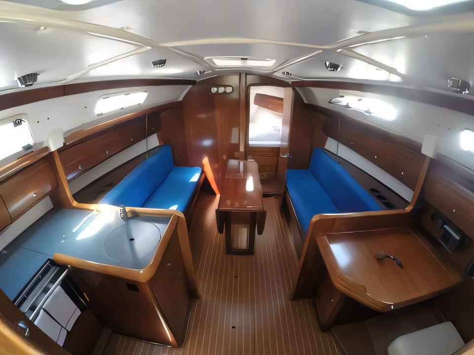 Interior of Bavaria 32 sail boat with 2 cabins Croatia yacht charter