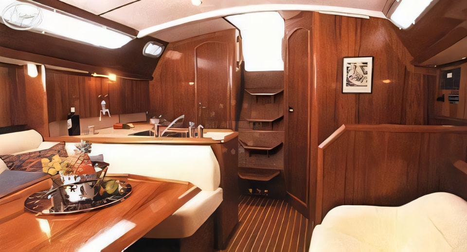 Interior of Sun Odyssey 36.2 sail boat with 3 cabins Croatia yacht charter