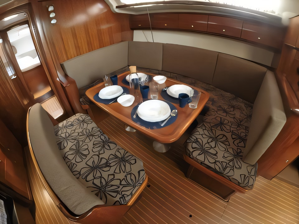 Interior of Bavaria 44 sail boat with 4 cabins Croatia yacht charter