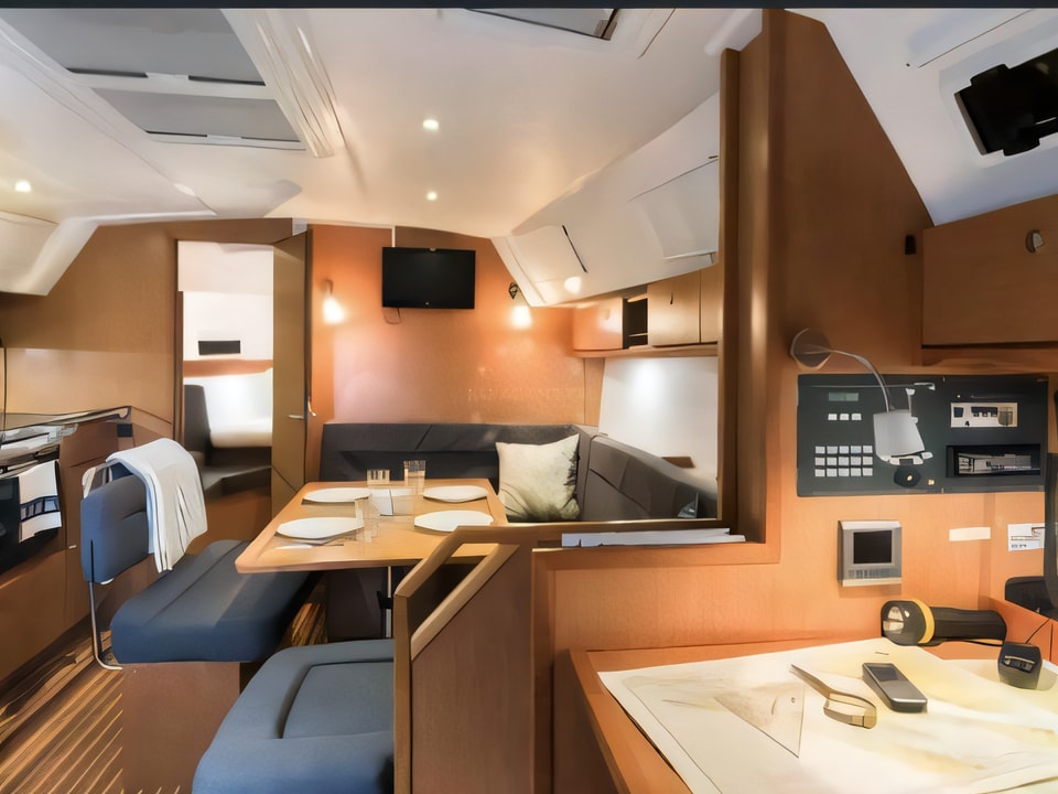 Interior of Bavaria 40 Cruiser S sail boat with 3 cabins Croatia yacht charter