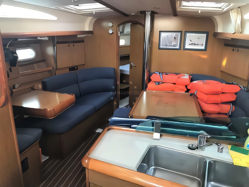 Interior of Sun Odyssey 40.3 sail boat with 3 cabins Croatia yacht charter
