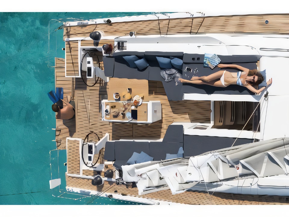 Exterior overview of Oceanis 51.1 sail boat for charter from Kastela Gomilica Marina in the Split sailing area Croatia