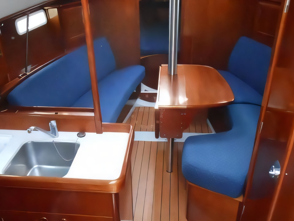 Interior of Oceanis 331 sail boat with 3 cabins Croatia yacht charter