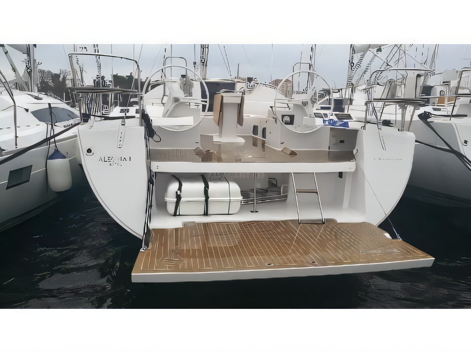 Exterior overview of Elan 50 Impression sail boat for charter from Biograd Kornati in the Zadar sailing area Croatia