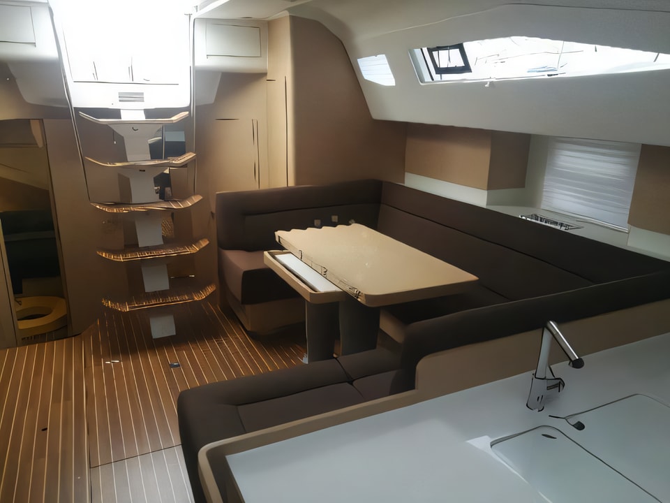 Interior of Elan 50 Impression sail boat with 5 cabins Croatia yacht charter