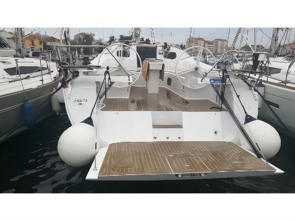 Exterior overview of Elan 45 Impression sail boat for charter from Biograd Kornati in the Zadar sailing area Croatia