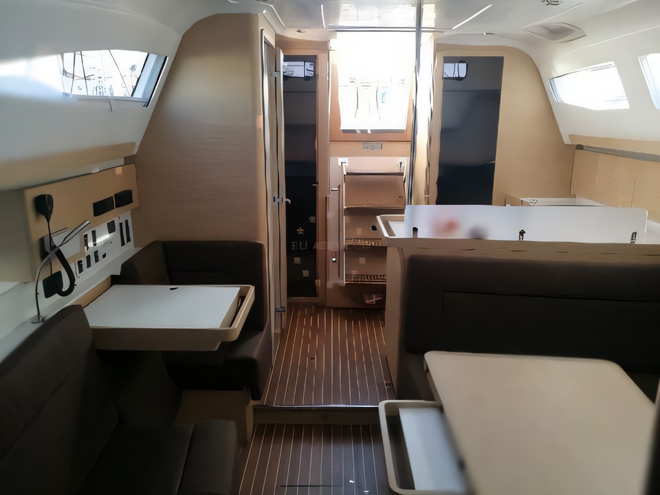 Interior of Elan 45 Impression sail boat with 4 cabins Croatia yacht charter