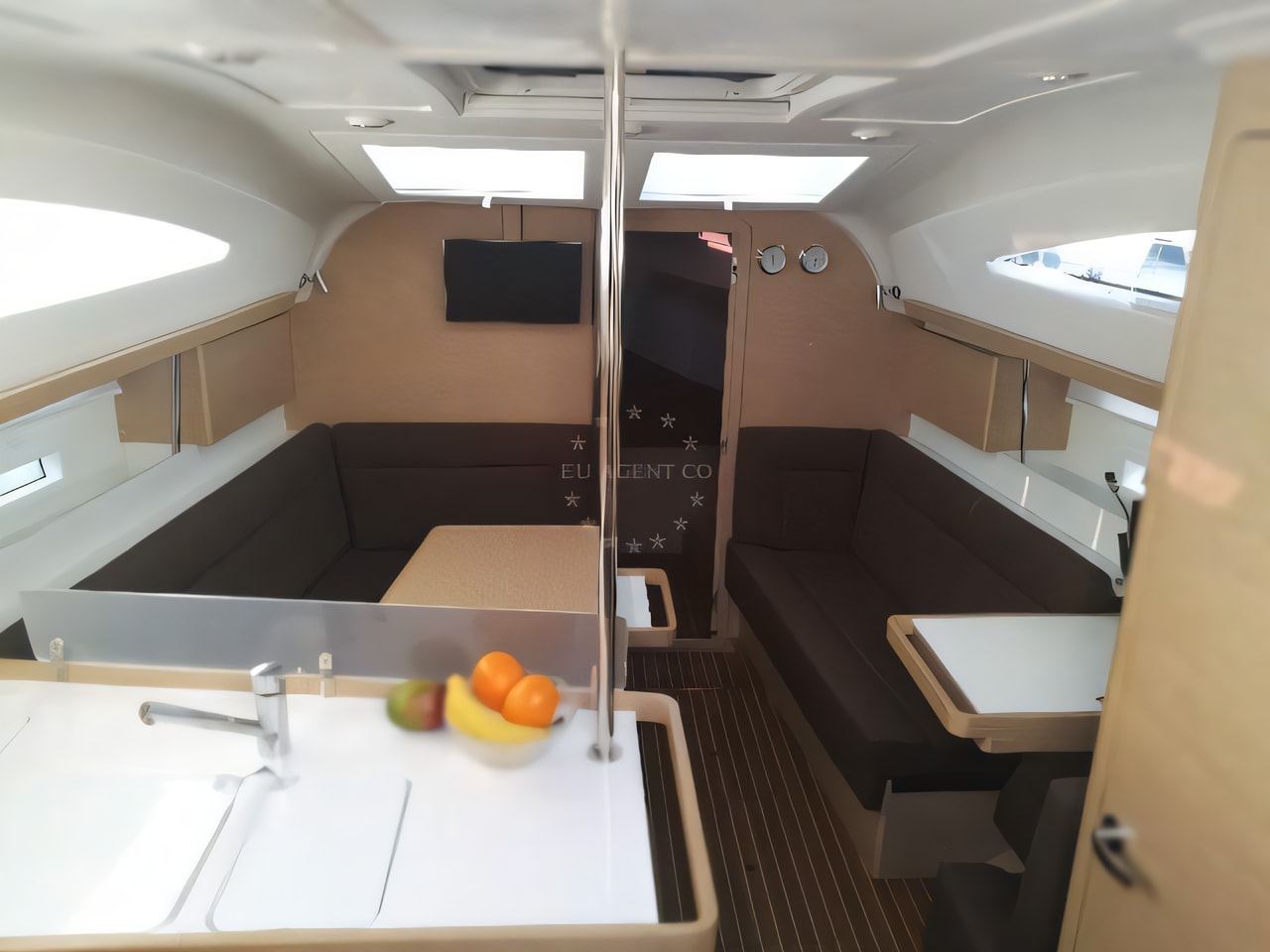 Exterior overview of Elan 45 Impression sail boat for charter from Biograd Marina Kornati in the Kornati sailing area Croatia