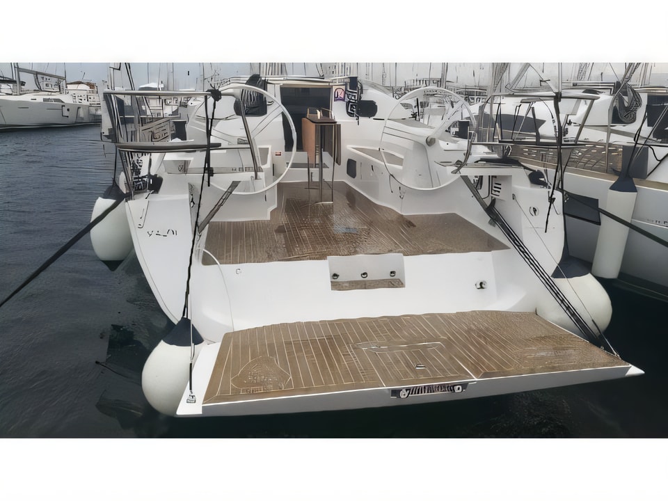 Exterior overview of Elan 40 Impression sail boat for charter from Biograd Kornati in the Zadar sailing area Croatia