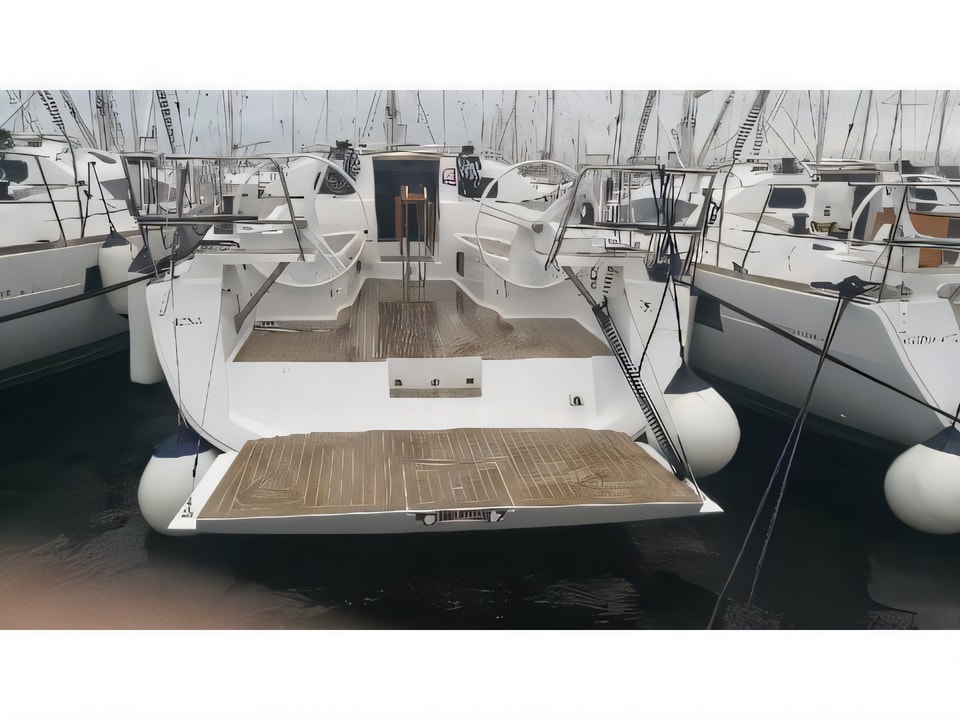 Exterior overview of Elan 40 Impression sail boat for charter from Biograd Kornati in the Zadar sailing area Croatia
