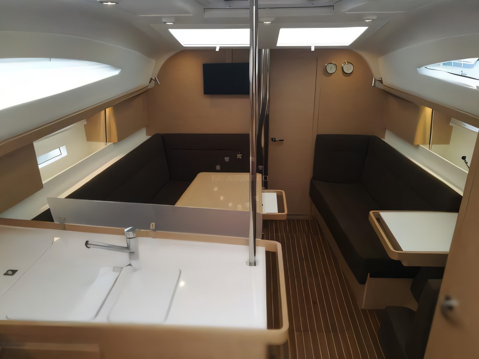 Interior of Elan 40 Impression sail boat with 3 cabins Croatia yacht charter
