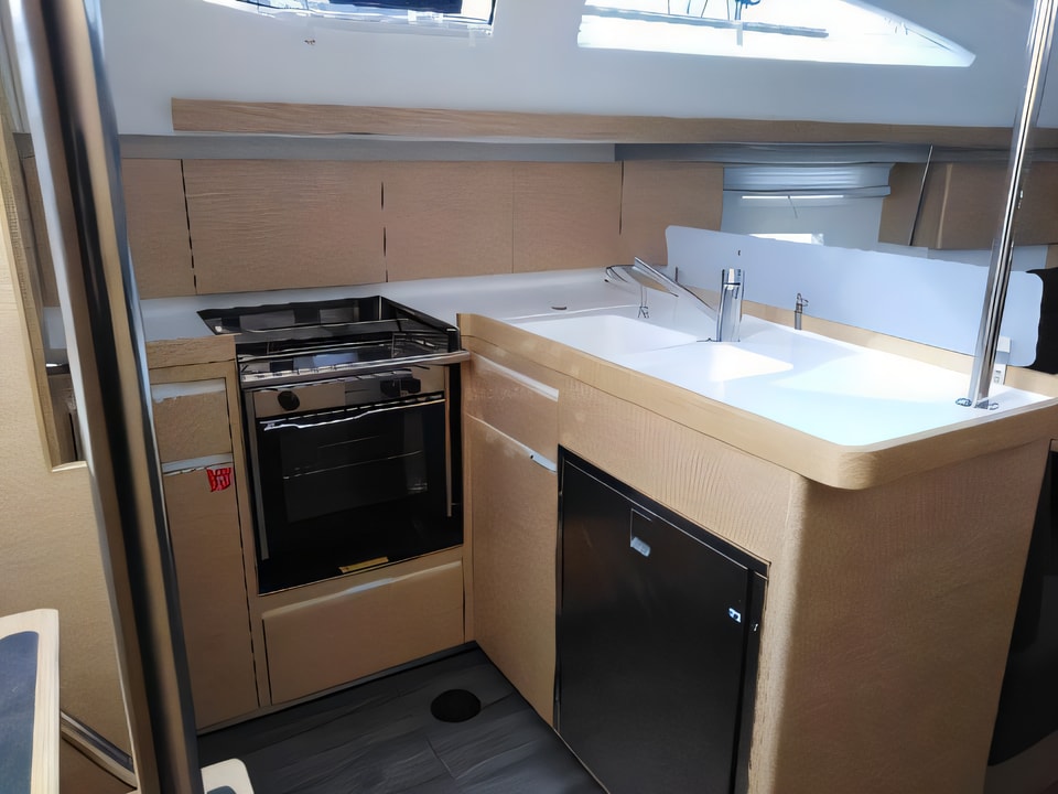 Interior of Elan 40 Impression sail boat with 3 cabins Croatia yacht charter