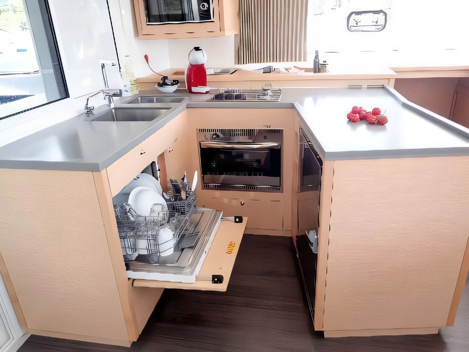 Interior of Lagoon 450 catamaran with 6 cabins Croatia yacht charter