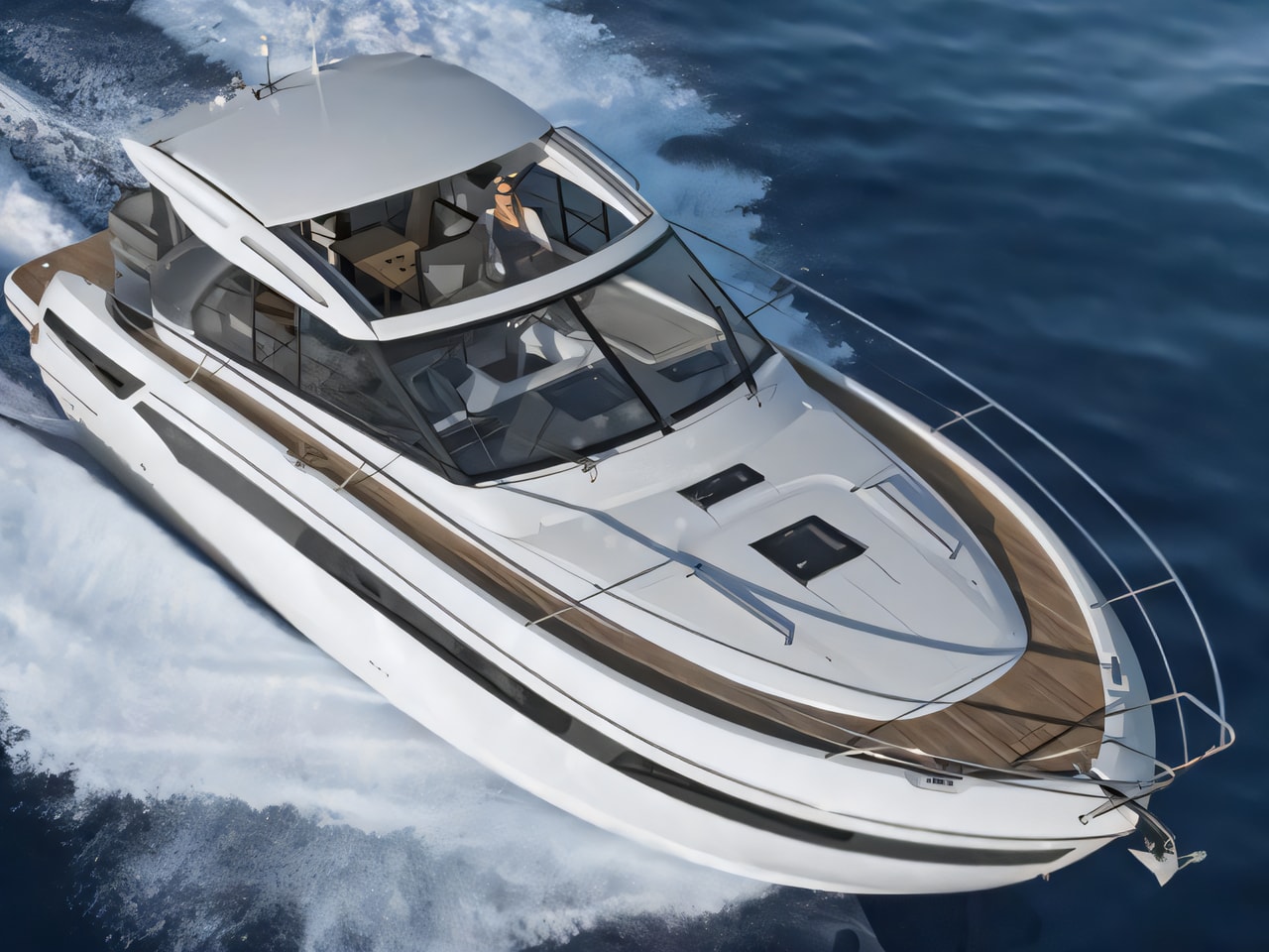 Exterior overview of Bavaria S40 Coupe motor boat for charter from Pula Tehnomont Marina Veruda in the Istria / Kvarner sailing area Croatia