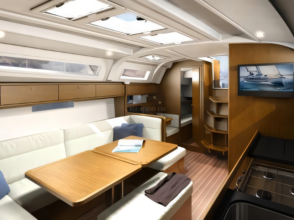 Interior of Bavaria Cruiser 41 sail boat with 3 cabins Croatia yacht charter