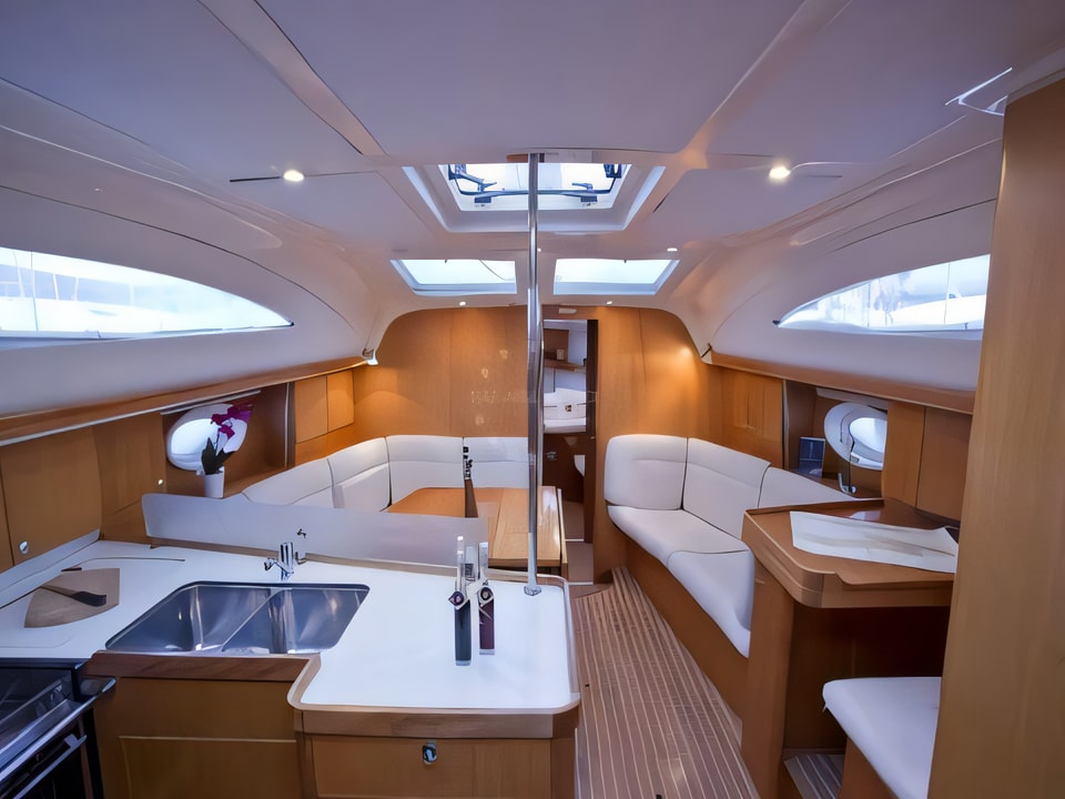 Interior of Elan 434 Impression sail boat with 4 cabins Croatia yacht charter