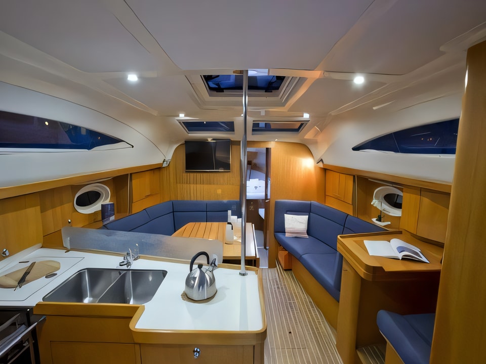 Interior of Elan 434 Impression sail boat with 4 cabins Croatia yacht charter
