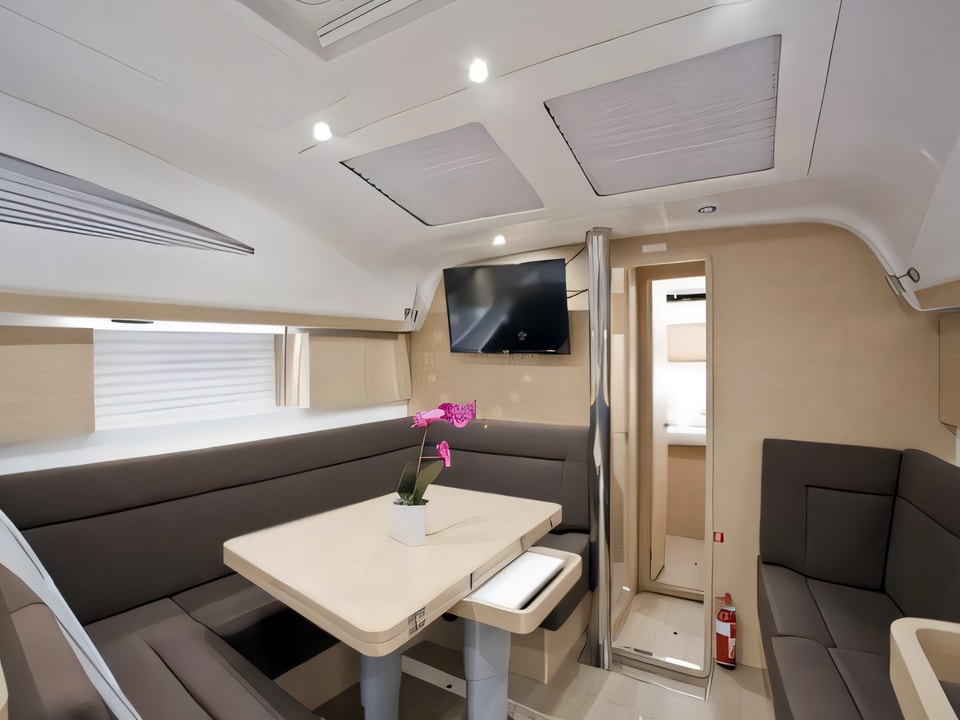 Interior of Elan Impression 45 sail boat with 4 cabins Croatia yacht charter
