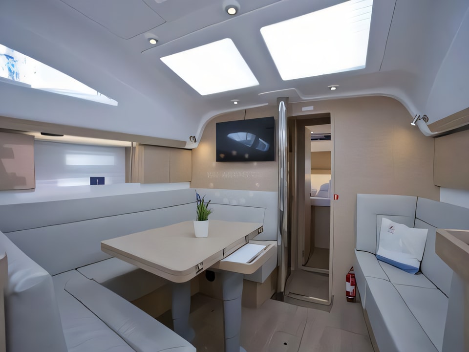 Interior of Elan Impression 45 sail boat with 4 cabins Croatia yacht charter