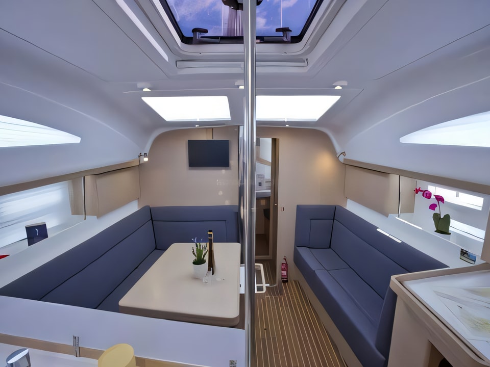 Interior of Elan Impression 45 sail boat with 4 cabins Croatia yacht charter