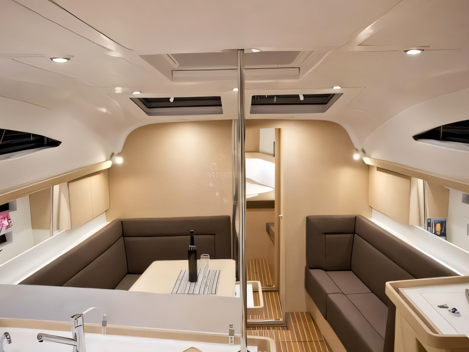 Interior of Elan Impression 50 sail boat with 6 cabins Croatia yacht charter