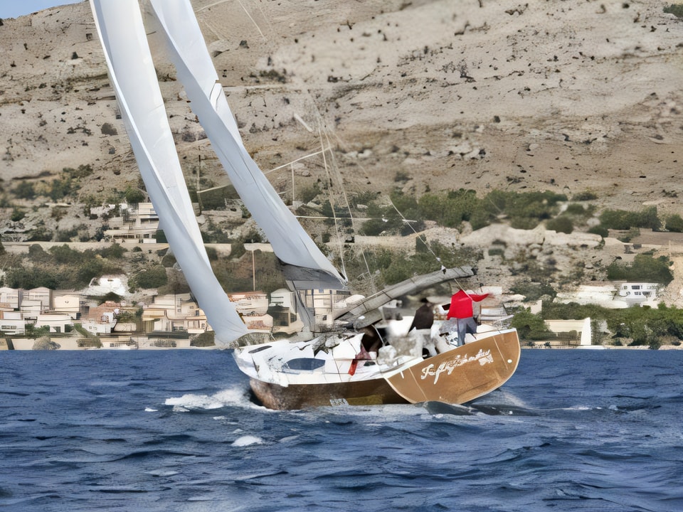 Exterior overview of Elan Impression 50 sail boat for charter from SCT Marina Trogir in the Split sailing area Croatia