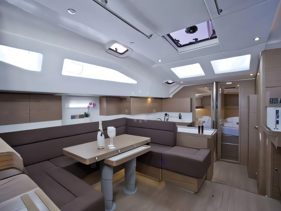 Interior of Elan Impression 50 sail boat with 6 cabins Croatia yacht charter