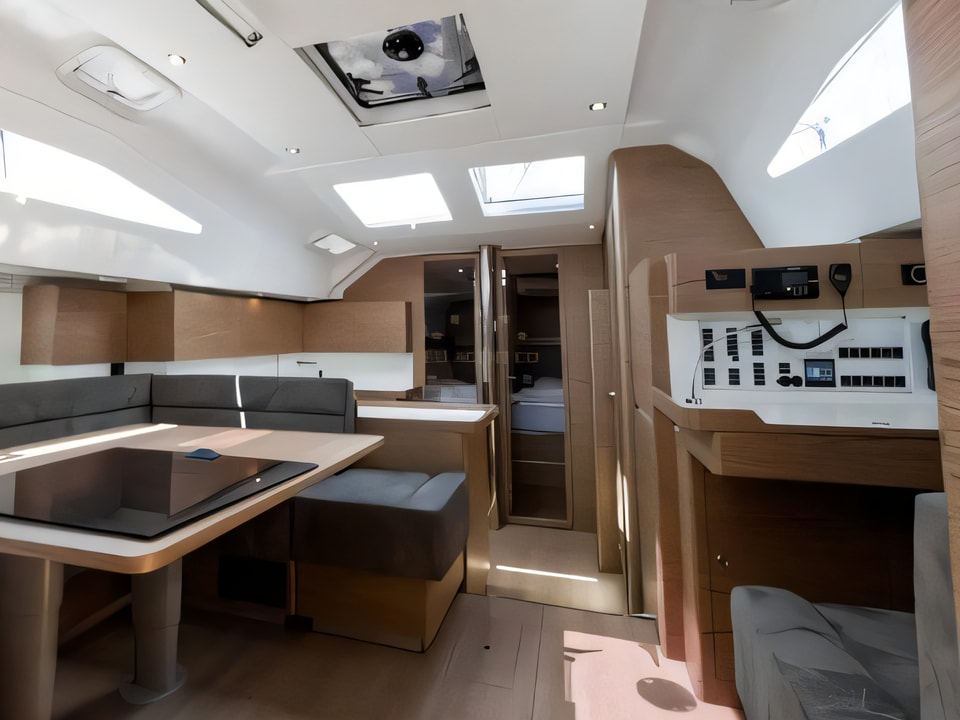 Interior of Elan Impression 50 sail boat with 6 cabins Croatia yacht charter
