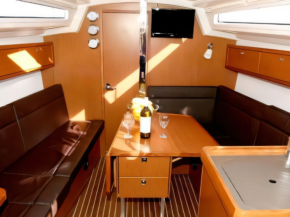 Interior of Bavaria Cruiser 33 sail boat with 2 cabins Croatia yacht charter