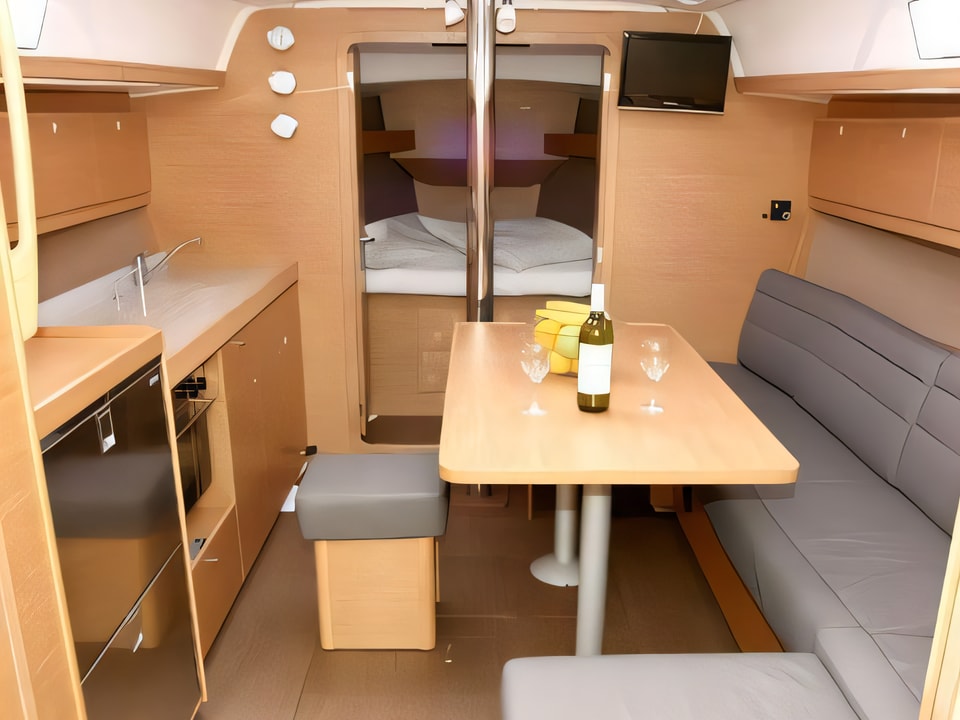 Interior of Dufour 382 Grand Large - 2 cab sail boat with 2 cabins Croatia yacht charter