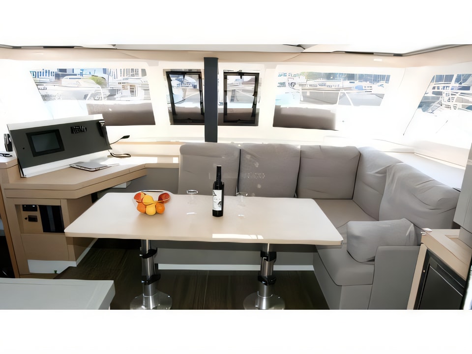 Interior of Lucia 40 catamaran with 4 cabins Croatia yacht charter