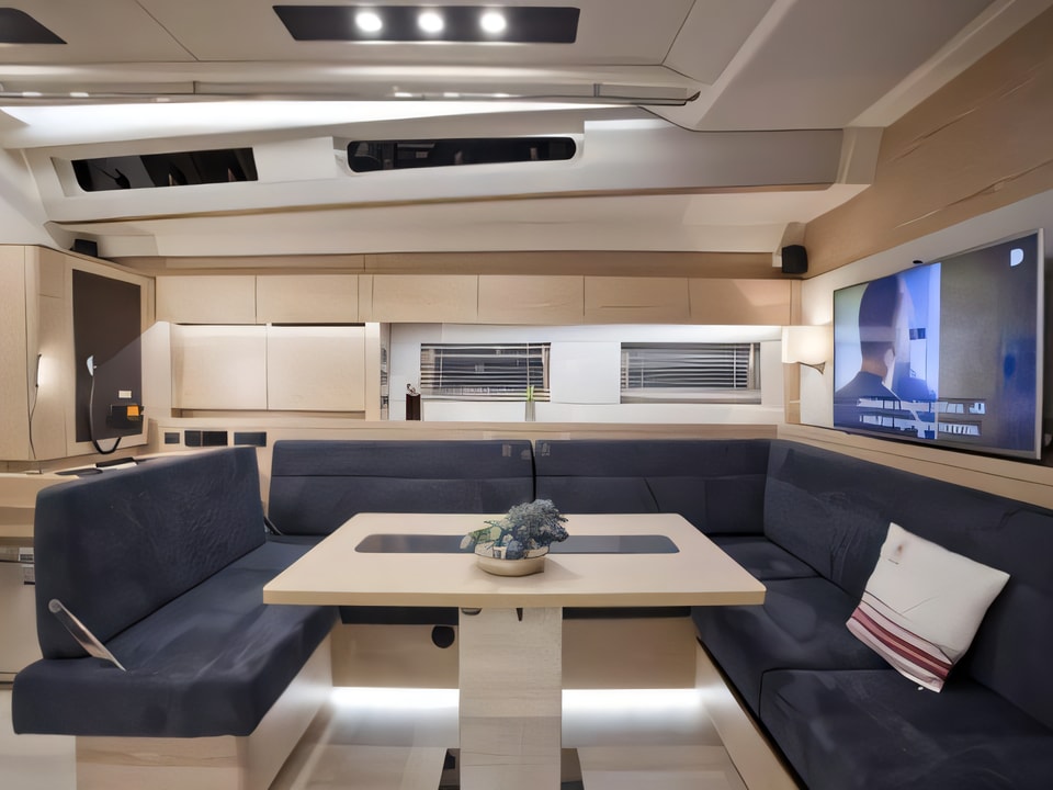 Interior of Hanse 588 sail boat with 6 cabins Croatia yacht charter