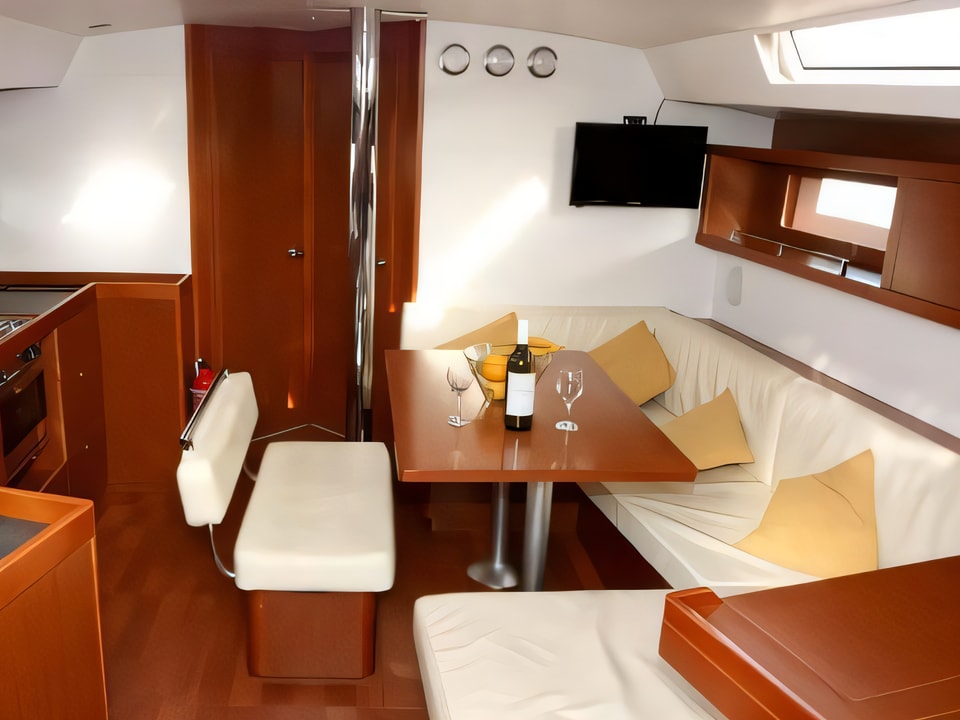 Interior of Oceanis 45 sail boat with 4 cabins Croatia yacht charter
