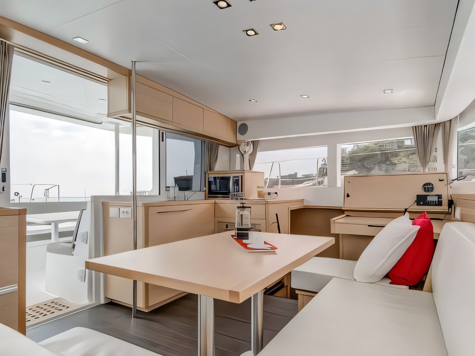 Interior of Lagoon 40 catamaran with 6 cabins Croatia yacht charter