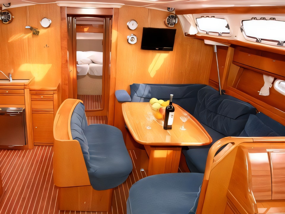 Interior of Bavaria 46 Cruiser sail boat with 4 cabins Croatia yacht charter