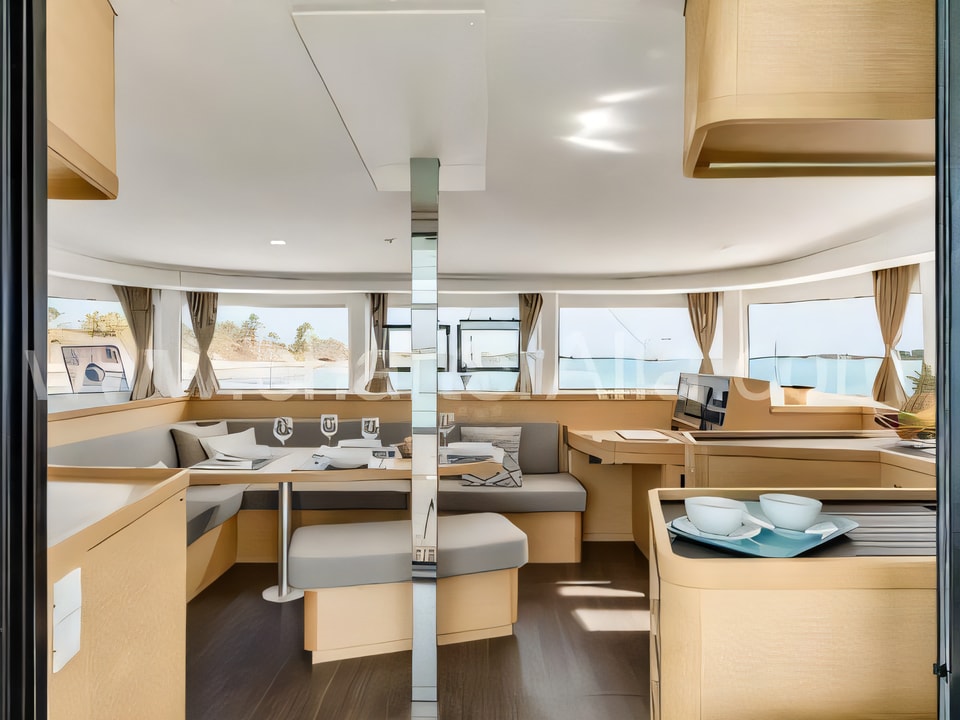 Interior of Lagoon 42 catamaran with 4 cabins Croatia yacht charter