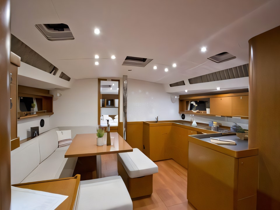 Interior of Oceanis 48 (10-4) sail boat with 4 cabins Croatia yacht charter
