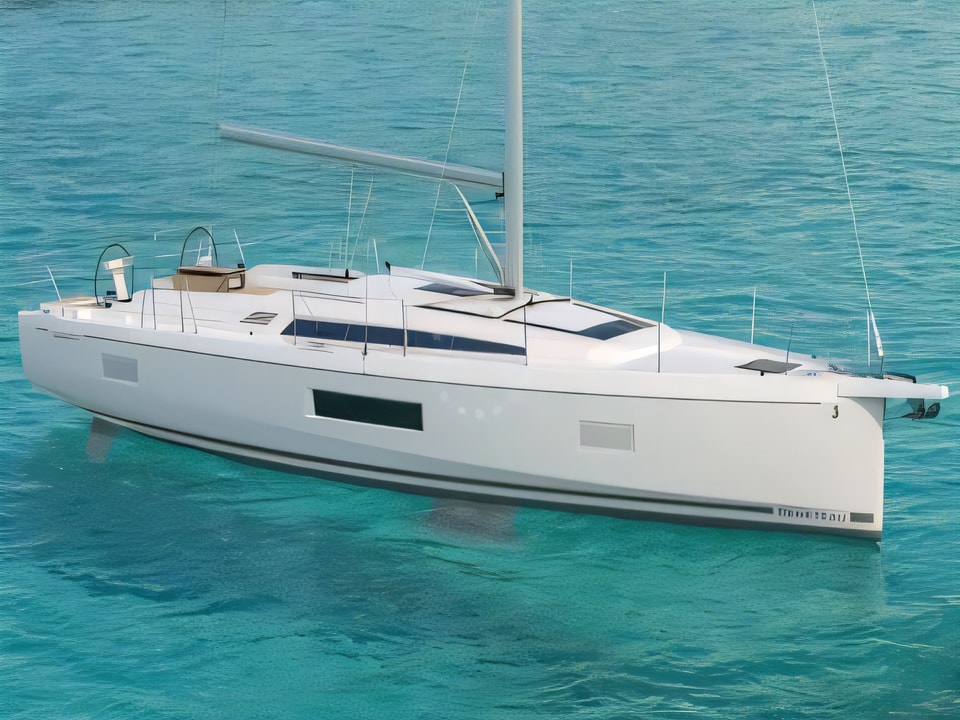 Exterior overview of Oceanis 51.1 sail boat for charter from Seget Donji Marina Baotic in the Split sailing area Croatia