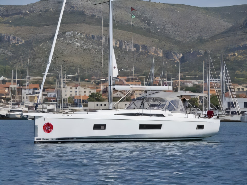 Exterior overview of Oceanis 51.1 sail boat for charter from Seget Donji Marina Baotic in the Split sailing area Croatia