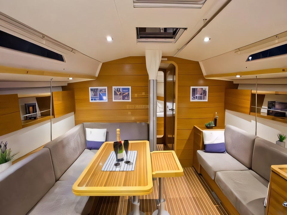 Interior of Salona 44 sail boat with 4 cabins Croatia yacht charter