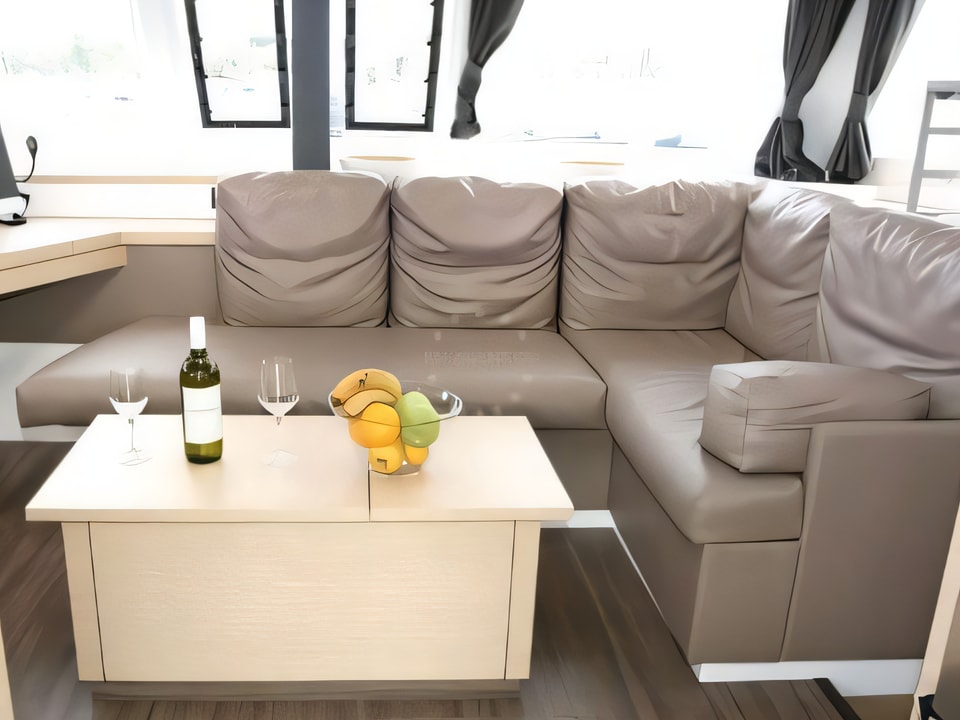 Interior of Lucia 40 - 3 cab catamaran with 3 cabins Croatia yacht charter