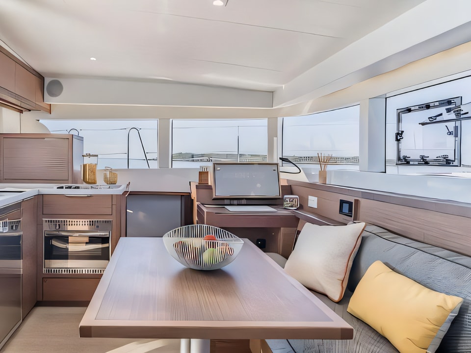 Interior of Lagoon 40 catamaran with 4 cabins Croatia yacht charter