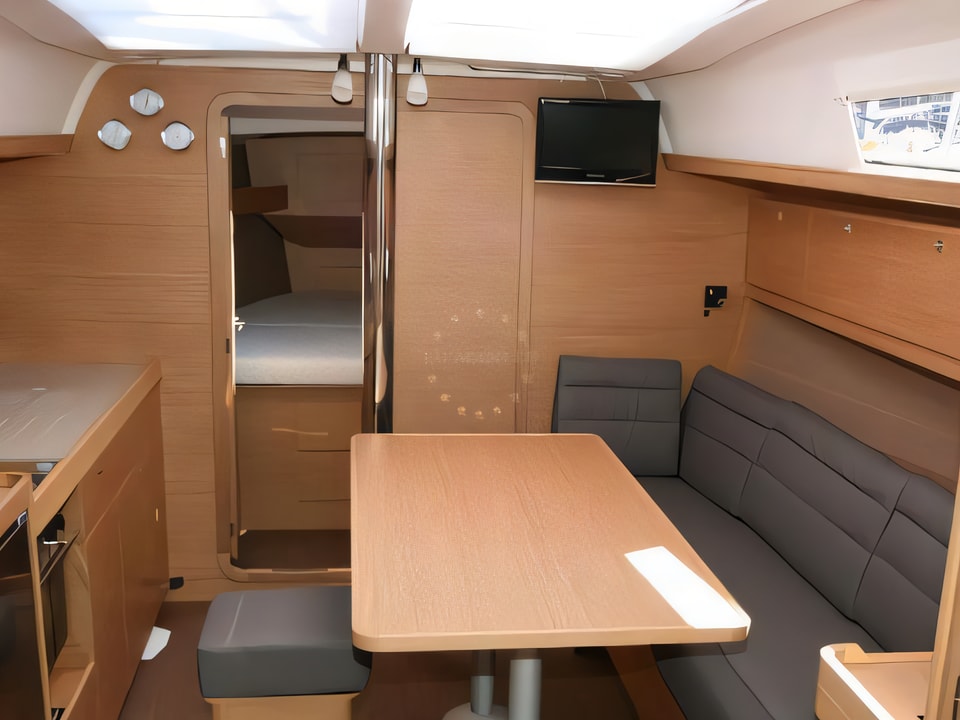 Interior of Dufour 382 Grand Large - 3 cab sail boat with 3 cabins Croatia yacht charter