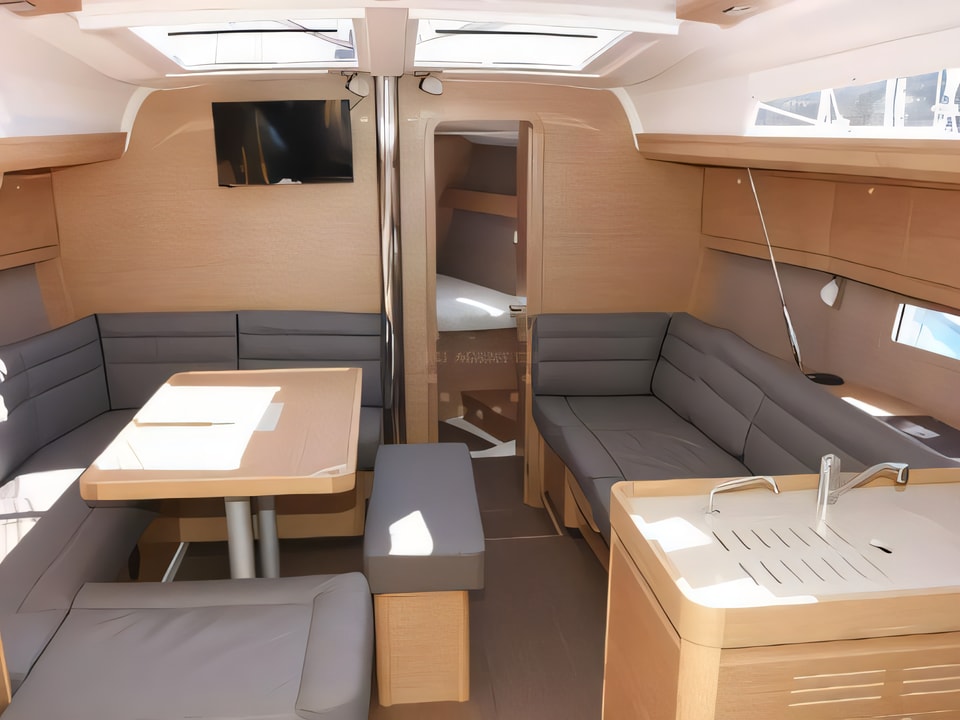 Interior of Dufour 412 Grand large sail boat with 3 cabins Croatia yacht charter