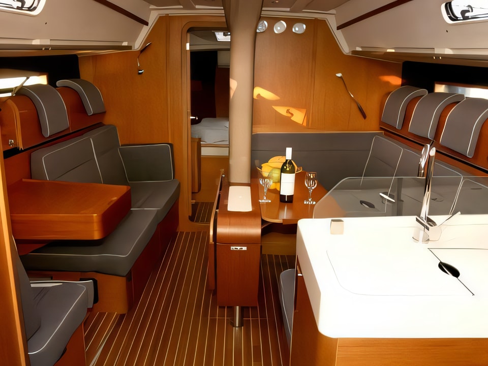 Interior of Dehler 42 sail boat with 3 cabins Croatia yacht charter