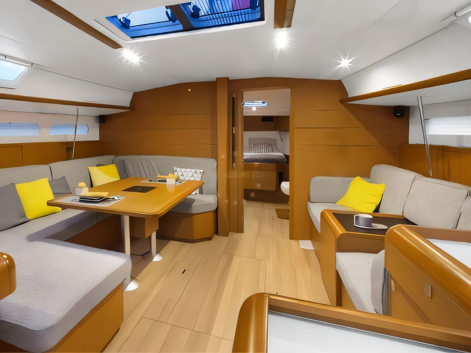 Interior of Sun Odyssey 519 sail boat with 5 cabins Croatia yacht charter